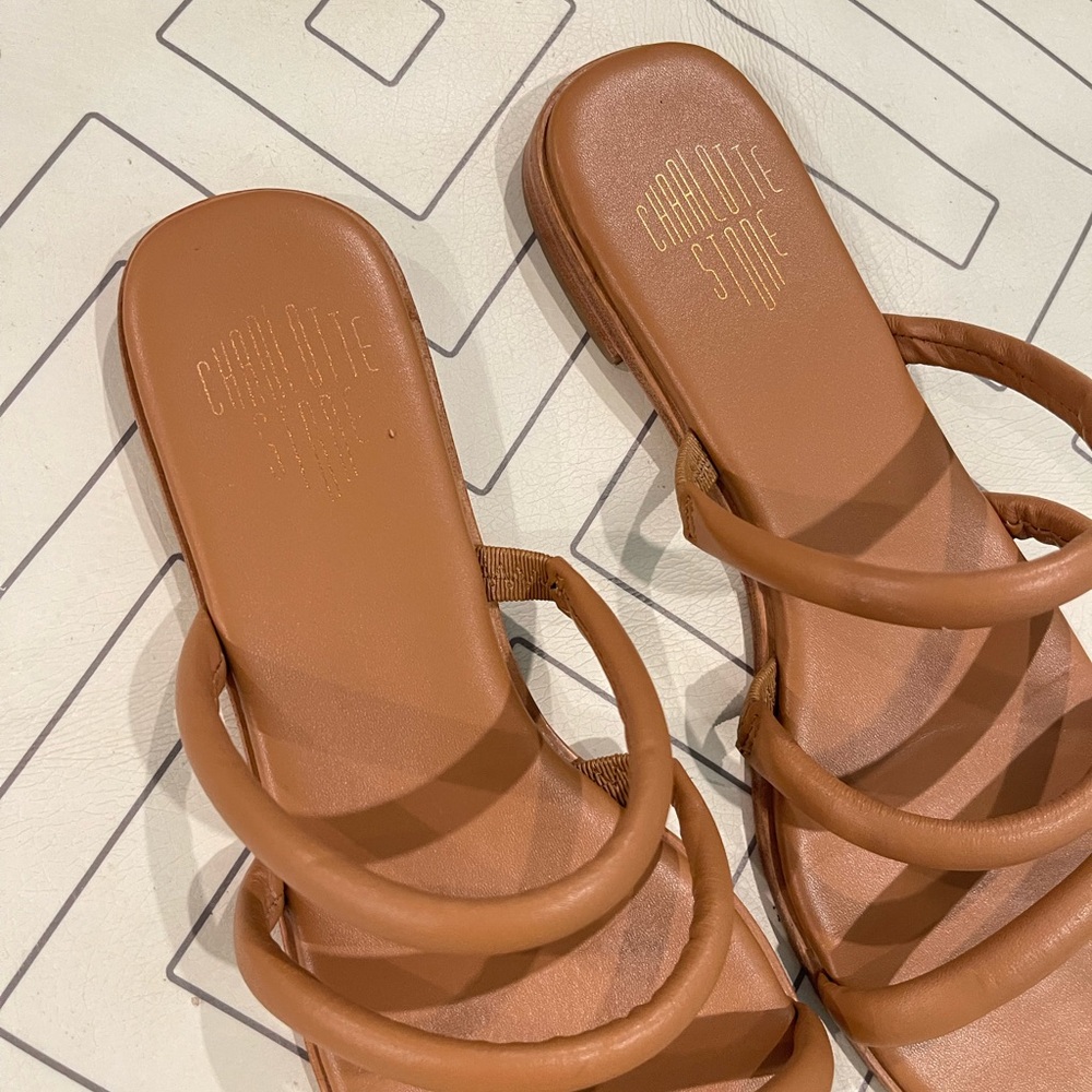 Charlotte Stone Leather Sandals - Picture 3 of 13
